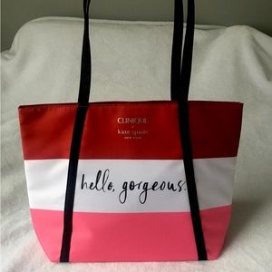 Clinique x Kate Spade Tote Bag New York Hello Gorgeous Gift Valentine's Day Love